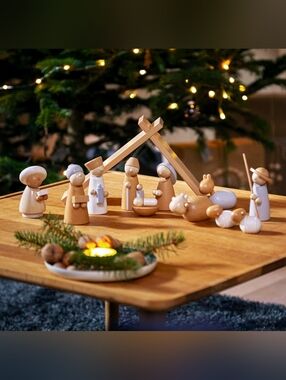HABA Nativity Scene 12 Piece Wooden Playset (Made in Germany)